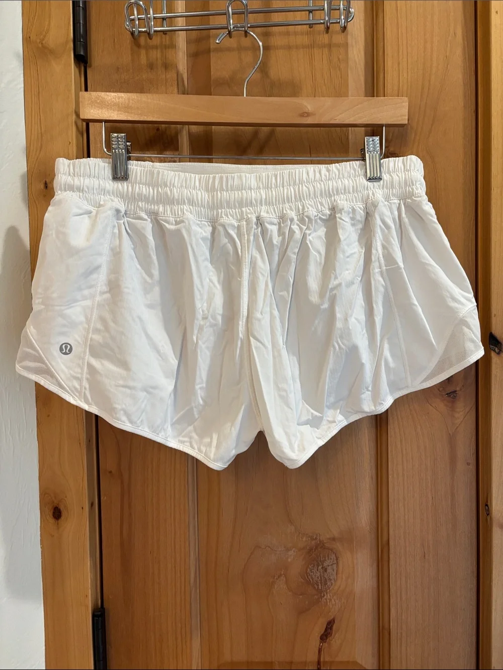 lululemon athletica White Layered Athletic Shorts with Elastic Waist